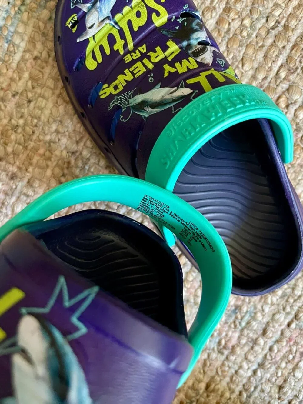 Kids Rugged Shark x Discovery Shark Week Molded EVA Clogs 2 Pair Lot 13 NWOT